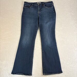 JESSICA SIMPSON Womens Jeans Mid Rise Boot Blue Denim